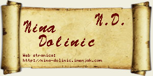Nina Dolinić vizit kartica